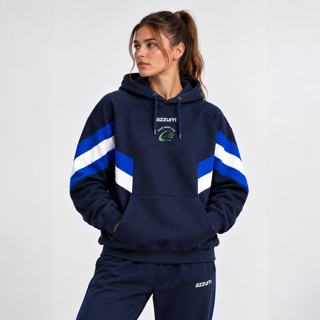 Tralee Rugby Retro Cotton Hoodie - Image 2
