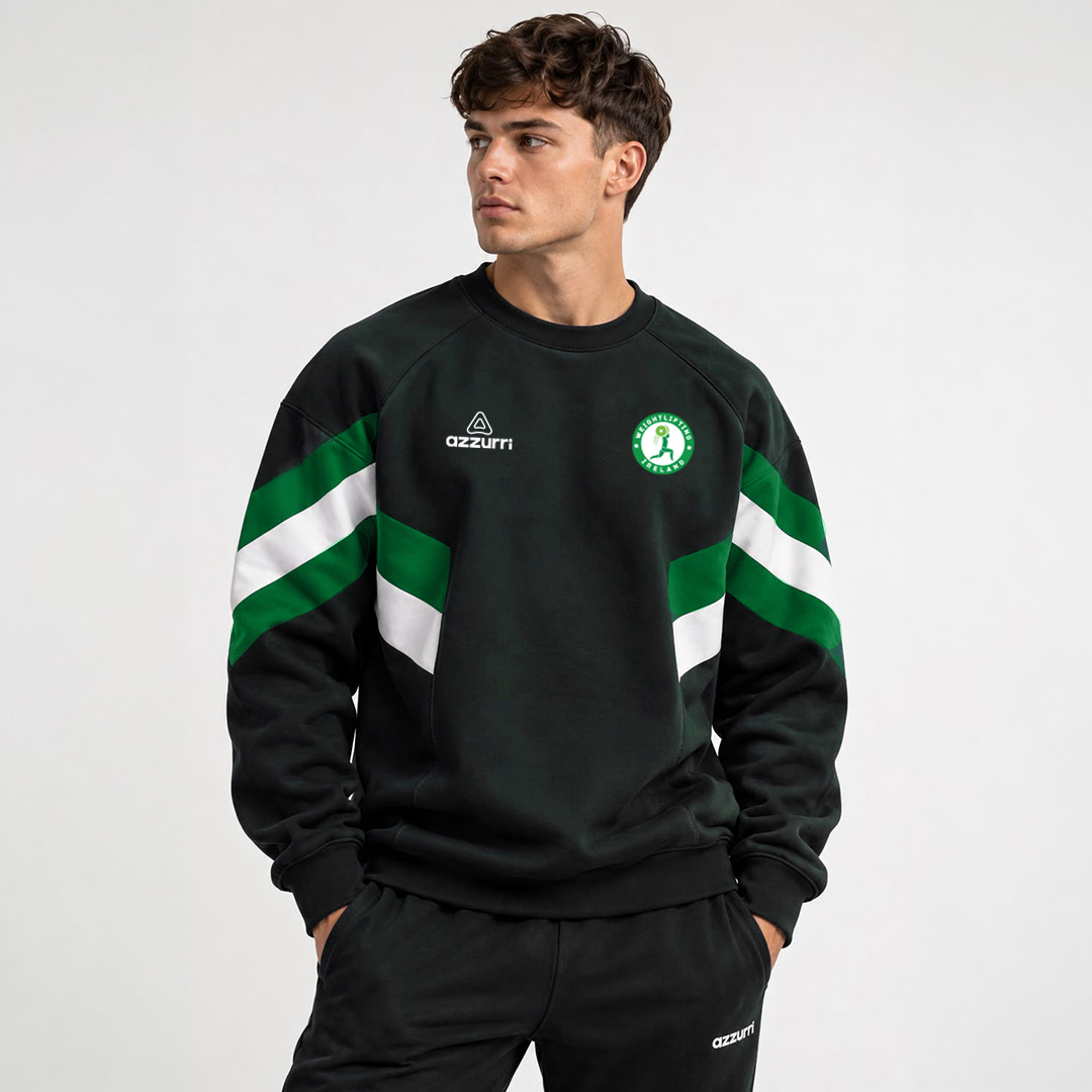 Weightlifting Ireland Retro Cotton Crew Neck Option 1 - Image 2